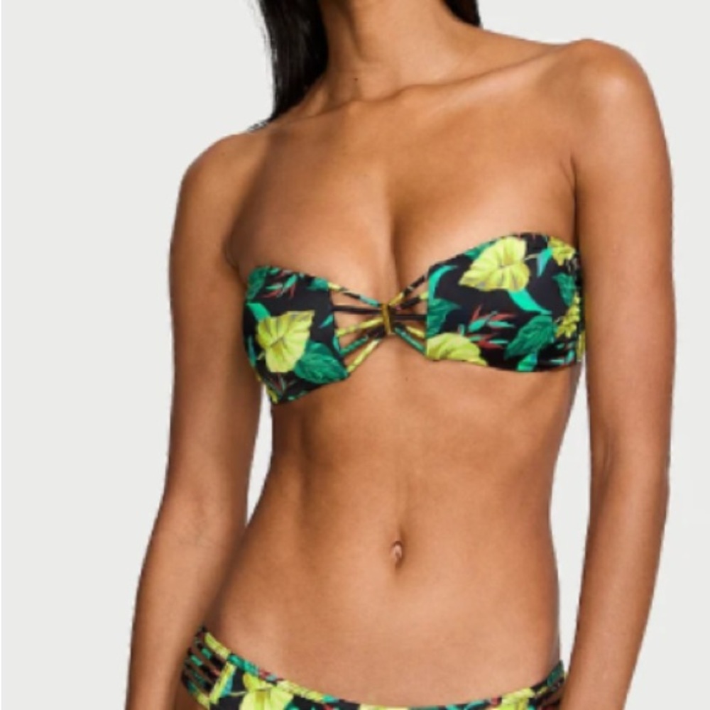 VS Vintage Leaves Resort Bandeau Bikini Top